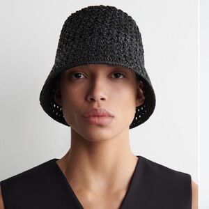 COS Black Woven Hat